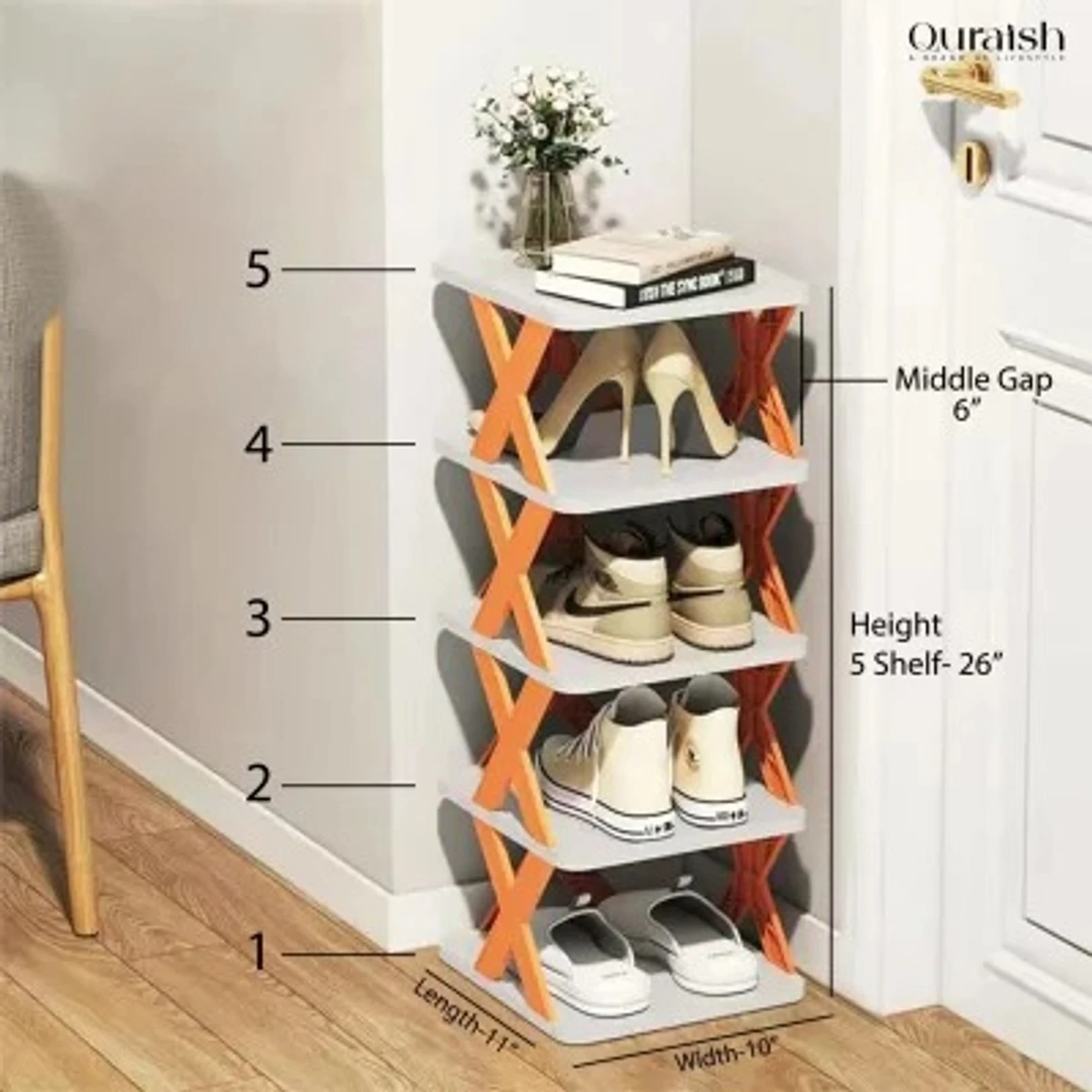 5 Layer Multi-Layer Book and Shoe Rack